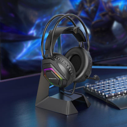 Borofone BO105 Thunder 3,5 mm-es gaming fejhallgató, RGB, 2m, fekete