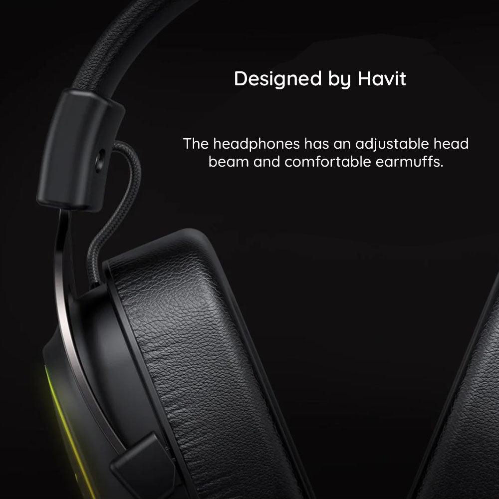 HAVIT H2002P 3.5mm Gaming Headphones, 2m, Black