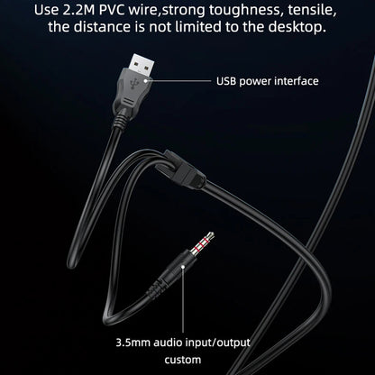 Gaming fülhallgató 3.5mm Yesido EK03, RGB, 2m, Fekete