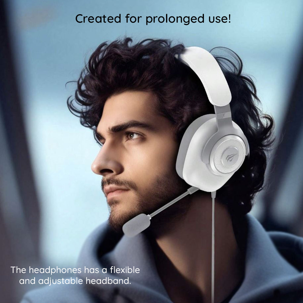 HAVIT H2230U USB Gaming fejhallgató, 1.8m, Fehér