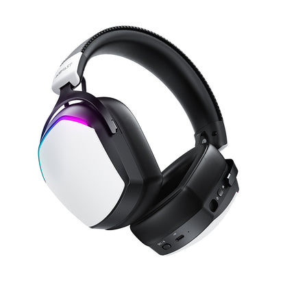 Acefast H11 vezeték nélküli gaming fejhallgató, RGB, BT / Wi-Fi / Vezetékes, Fehér