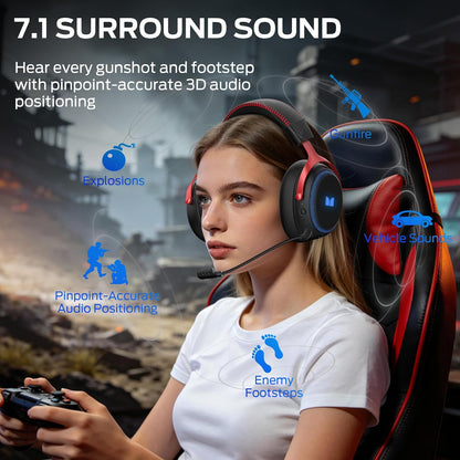 Monster Mission 350 Vezeték nélküli Gaming Fejhallgató, BT / Wi-Fi / Vezetékes, Fekete