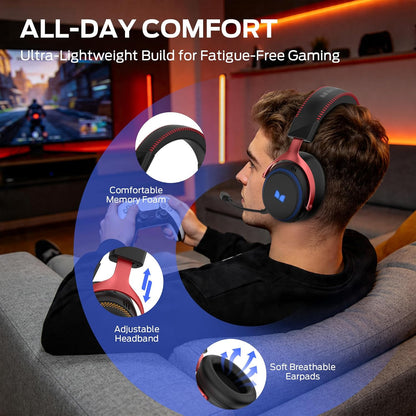 Monster Mission 350 Vezeték nélküli Gaming Fejhallgató, BT / Wi-Fi / Vezetékes, Fekete