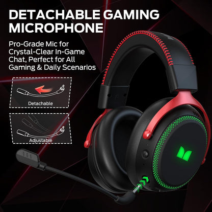 Monster Mission 350 Vezeték nélküli Gaming Fejhallgató, BT / Wi-Fi / Vezetékes, Fekete