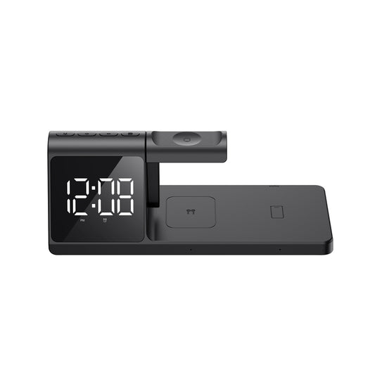 HAVIT W3042 4in1 Digital Clock with QI Wireless Charging, Black