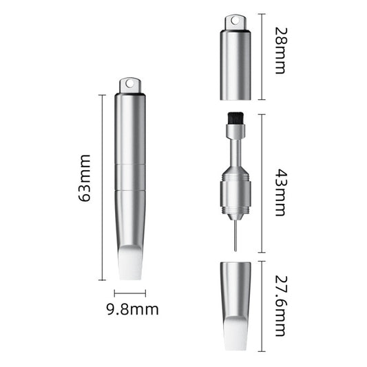 OEM SIM kulcs CS-02, 3in1, Kulcstartó típus, Szürke