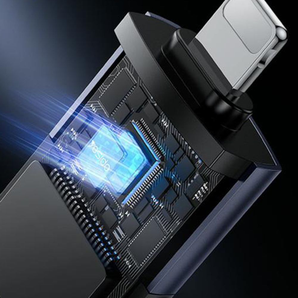 Lightning Yesido GS38 kártyaolvasó, microSD, szürke, újrapecsételt