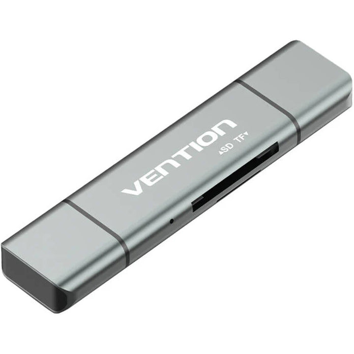USB / USB-C / microUSB kártyaolvasó Vention, SD - microSD, Szürke CCJH0