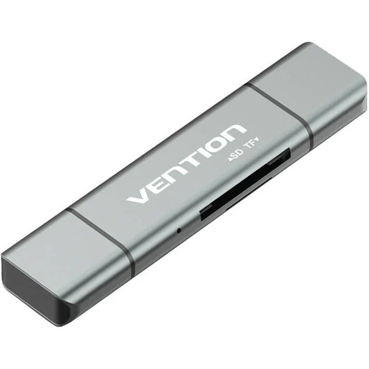 USB / USB-C / microUSB kártyaolvasó Vention, SD - microSD, Szürke CCJH0