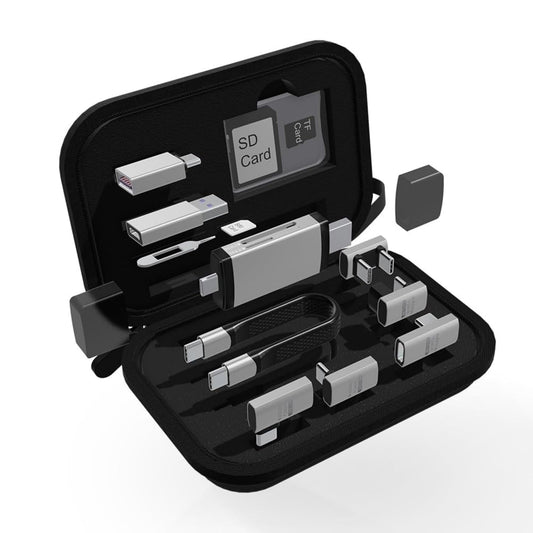USB / USB-C kártyaolvasó OEM OmniLink Pro-003 Travel, 10in1, Szürke