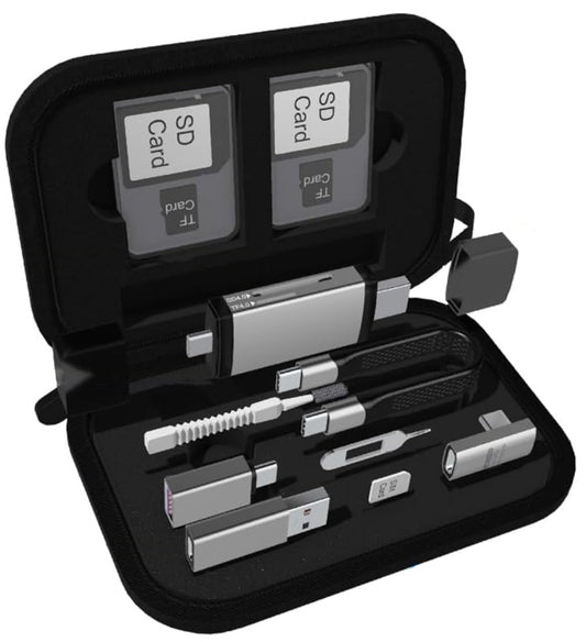 USB / USB-C kártyaolvasó OEM OmniLink Pro-002 Travel, 7 az 1-ben, Szürke