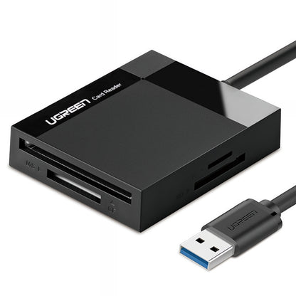 USB 3.0 UGREEN CR125 kártyaolvasó, SD - microSD - CF - MS, Fekete