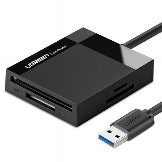 USB 3.0 UGREEN CR125 kártyaolvasó, SD - microSD - CF - MS, Fekete