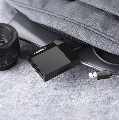 USB 3.0 UGREEN CR125 kártyaolvasó, SD - microSD - CF - MS, Fekete