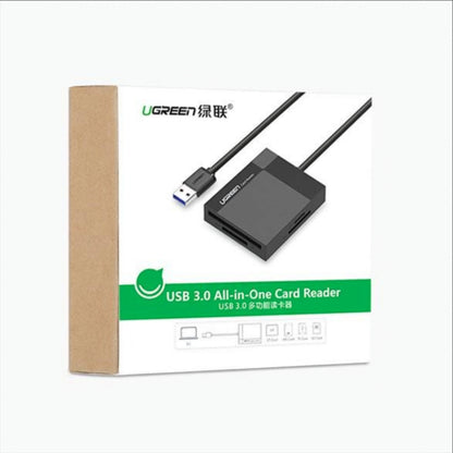 USB 3.0 UGREEN CR125 kártyaolvasó, SD - microSD - CF - MS, Fekete
