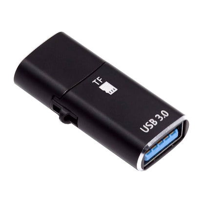 USB-C Techsuit AluVoltX kártyaolvasó, USB-A (OTG) - microSD, Fekete