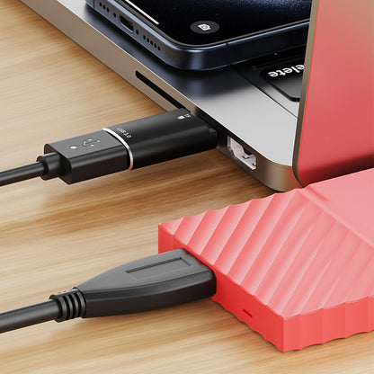 USB-C Techsuit AluVoltX kártyaolvasó, USB-A (OTG) - microSD, Fekete