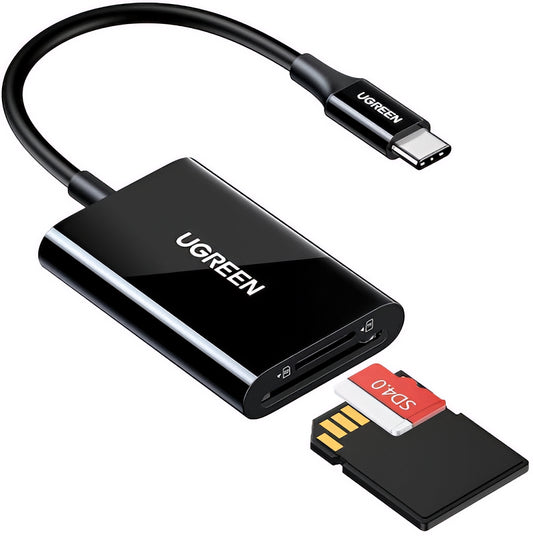 UGREEN CM265 USB-C Kártyaolvasó, SD - microSD, Fekete