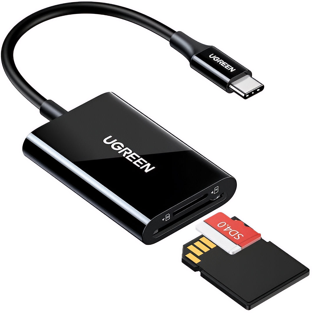 UGREEN CM265 USB-C Card Reader, SD - microSD, Black