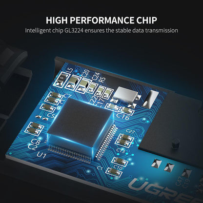 USB-C UGREEN CM184 kártyaolvasó, SD - microSD, Szürke