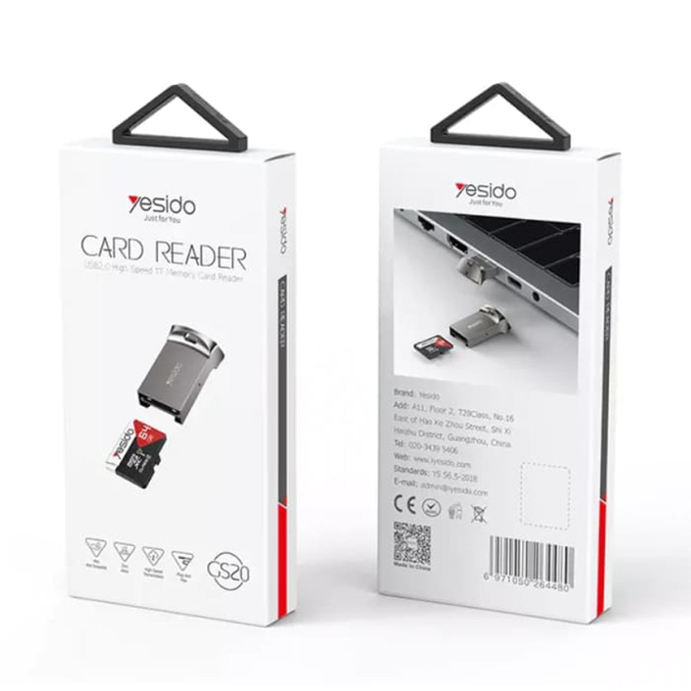USB kártyaolvasó Yesido GS20, microSD, Szürke