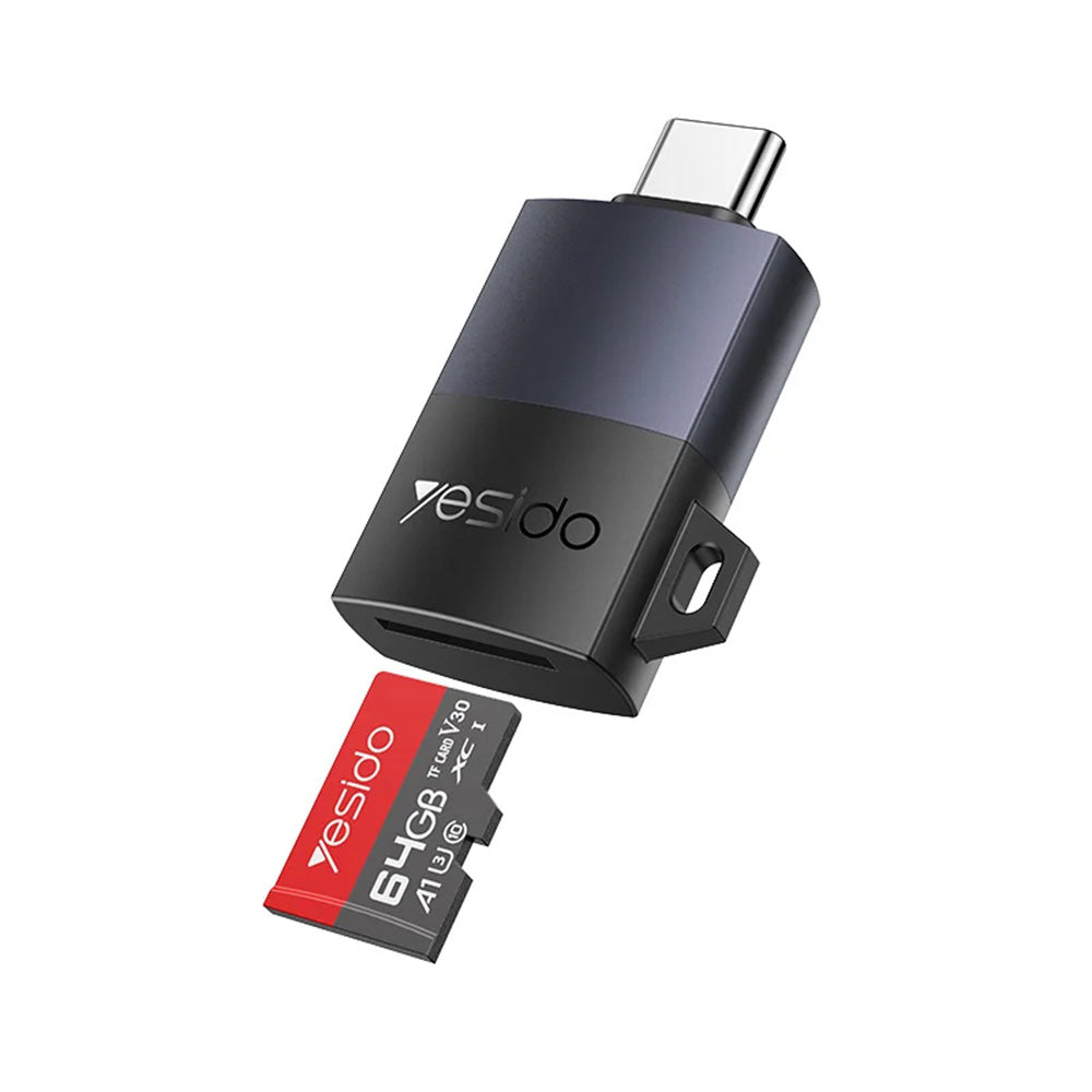 USB-C kártyaolvasó Yesido GS37, microSD, Fekete