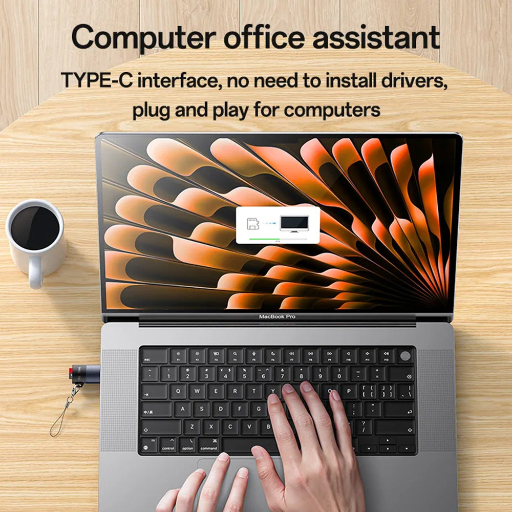 USB-C kártyaolvasó Yesido GS37, microSD, Fekete