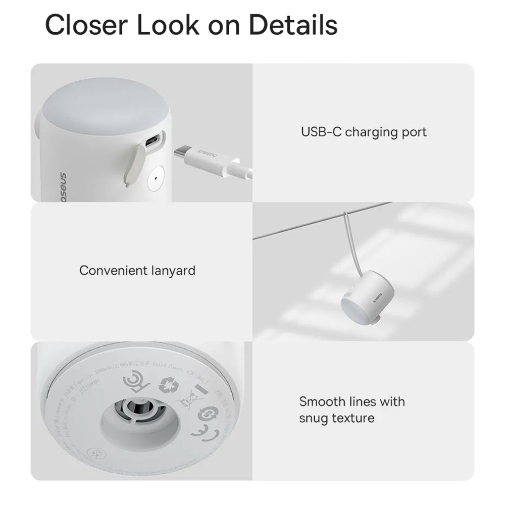 Baseus PocketGo pumpa felfújható matracokhoz, Fehér C11157700221-00