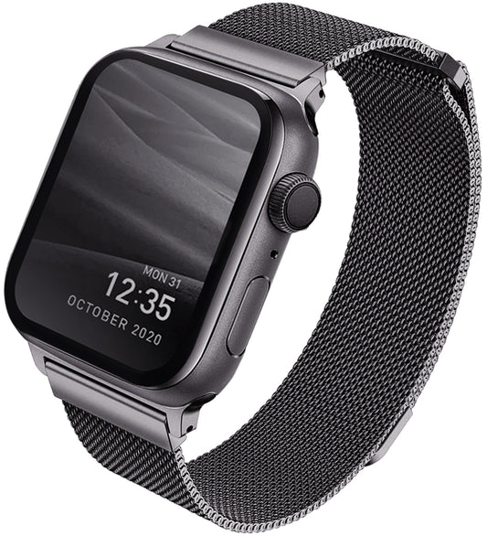 UNIQ Dante szíj Apple Watch 45mm / 44mm / 42mm sorozathoz, szürke