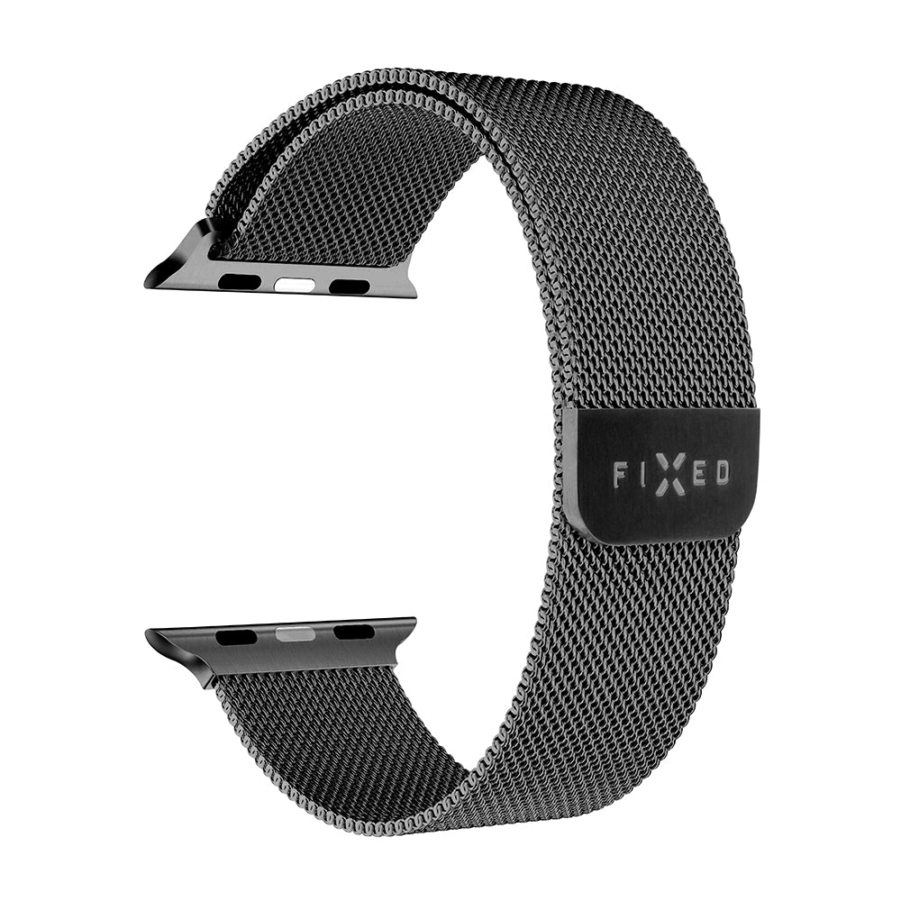 Fixed Mesh szíj Apple Watch 42mm / 41mm / 40mm / 38mm sorozathoz, Fekete
