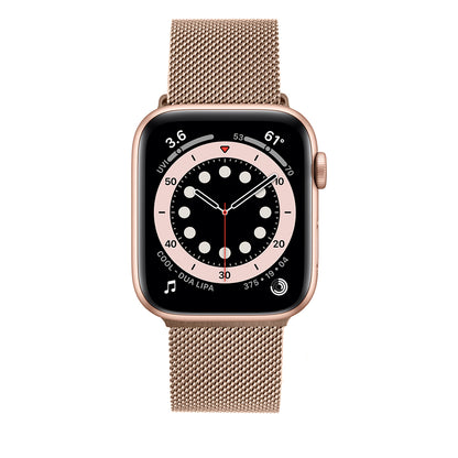 Fixed Mesh szíj az Apple Watch 42mm / 41mm / 40mm / 38mm sorozathoz, Arany Rózsaszín