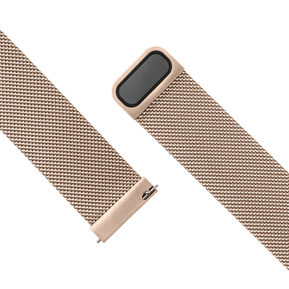 Fixed Mesh szíj Huawei Watch / Garmin Watch sorozathoz, 18mm, Rózsaarany