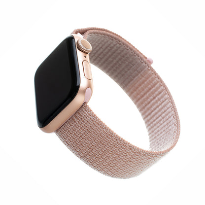 Fixed Nylon szíj Apple Watch 49mm / 46mm / 45mm / 44mm / 42mm sorozathoz, Arany Rózsaszín