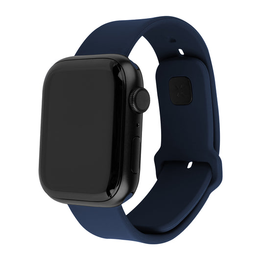 Fixed Silicone Sporty szíj Apple Watch 49mm / 46mm / 45mm / 44mm / 42mm sorozathoz, Kék