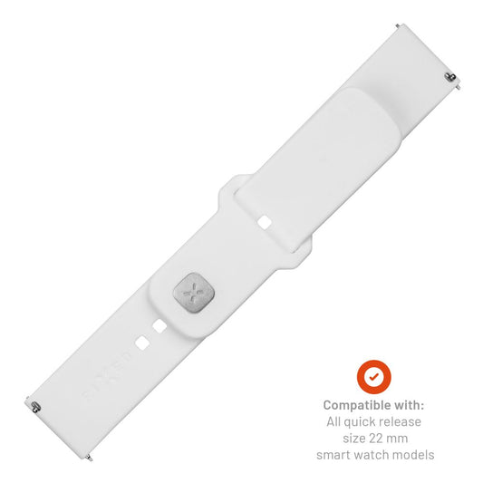 Fixed Silicone Sporty szíj Huawei Watch / Xiaomi Watch sorozathoz, 22mm, Fehér