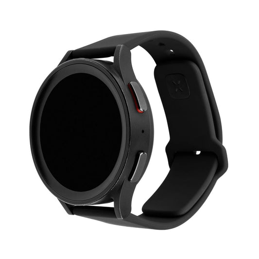 Fixed Silicone Sporty szíj Samsung Galaxy Watch / Huawei Watch sorozathoz, 20mm, Fekete