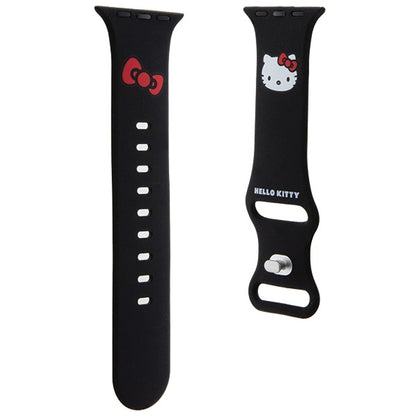 Hello Kitty Silicone Kitty Head Strap for Apple Watch 42mm / 41mm / 40mm / 38mm Series, Black