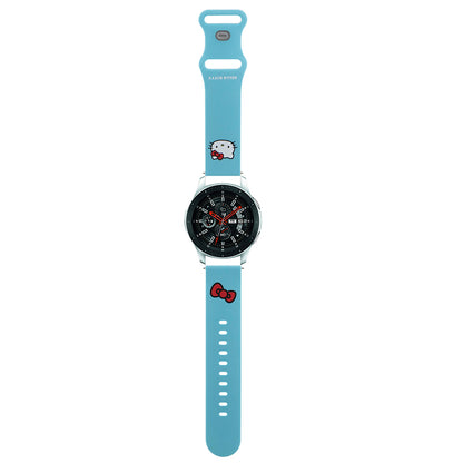 Hello Kitty szilikon Kitty Head szíj Samsung Galaxy Watch / Huawei Watch 46mm / 45mm / 41mm sorozathoz, Kék