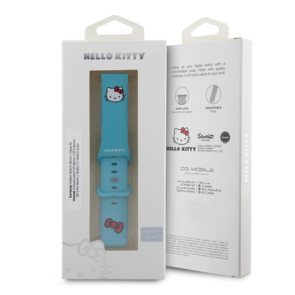 Hello Kitty szilikon Kitty Head szíj Samsung Galaxy Watch / Huawei Watch 46mm / 45mm / 41mm sorozathoz, Kék