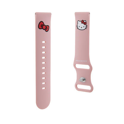 Hello Kitty szilikon Kitty Head szíj Samsung Galaxy Watch / Huawei Watch 46mm / 45mm / 41mm sorozathoz, Rózsaszín