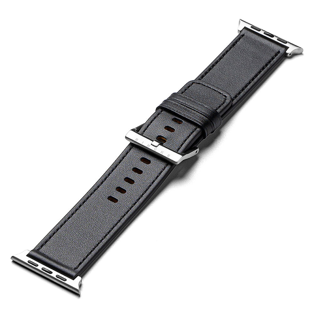 Ringke Leather One szíj Apple Watch 49mm / 46mm / 45mm / 44mm / 42mm sorozathoz, Fekete