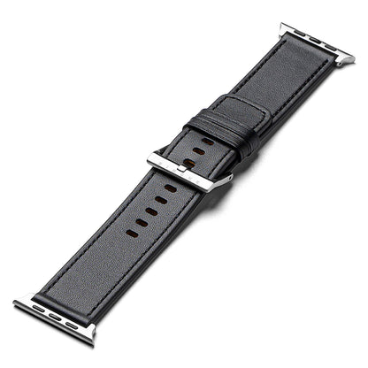 Ringke Leather One szíj Apple Watch 49mm / 46mm / 45mm / 44mm / 42mm sorozathoz, Fekete