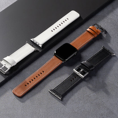 Ringke Leather One szíj Apple Watch 49mm / 46mm / 45mm / 44mm / 42mm sorozathoz, Fekete