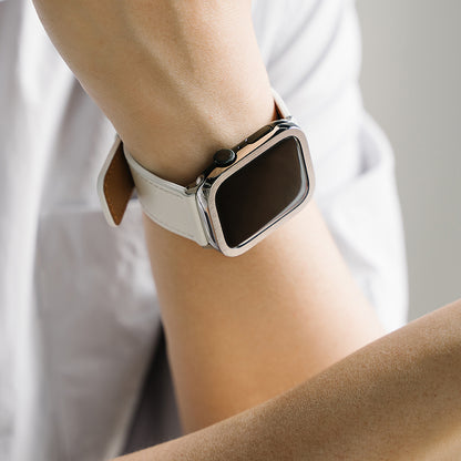 Ringke Leather One szíj Apple Watch 49mm / 46mm / 45mm / 44mm / 42mm sorozathoz, Fekete