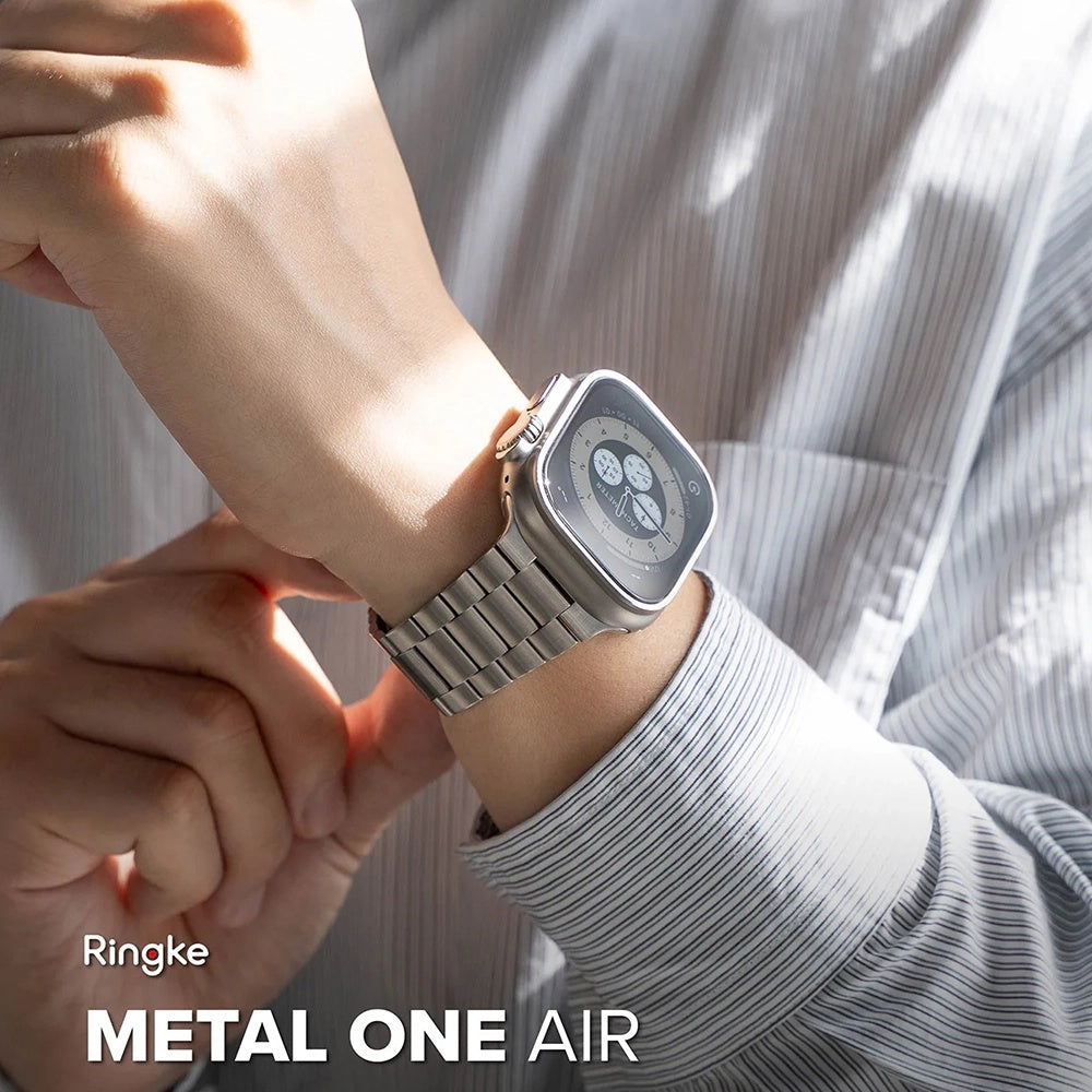 Ringke Metal One Air szíj Apple Watch 49mm / 46mm / 45mm / 44mm sorozathoz, Ezüst