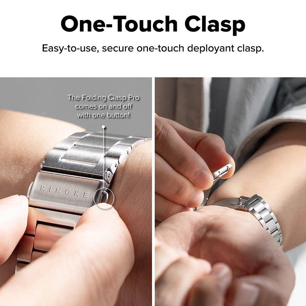 Ringke Metal One Air szíj Apple Watch 49mm / 46mm / 45mm / 44mm sorozathoz, Ezüst