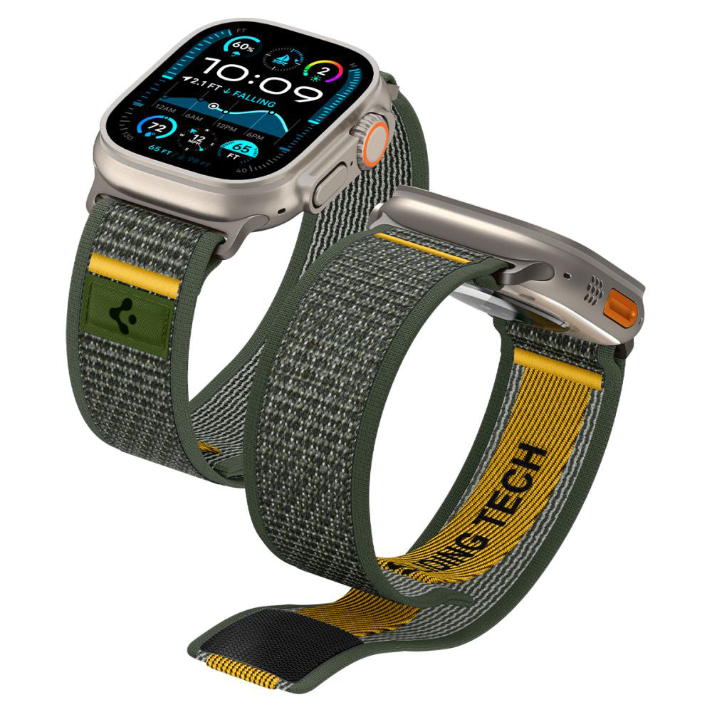 Spigen Athlex Air szíj Apple Watch 49mm / 46mm / 45mm / 44mm sorozathoz, Zöld AMP09035