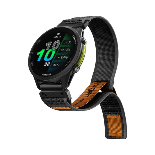 Spigen Athlex Air szíj Garmin Watch Fenix / Forerunner / Approach sorozathoz, 22mm, Fekete Narancssárga AMP11426