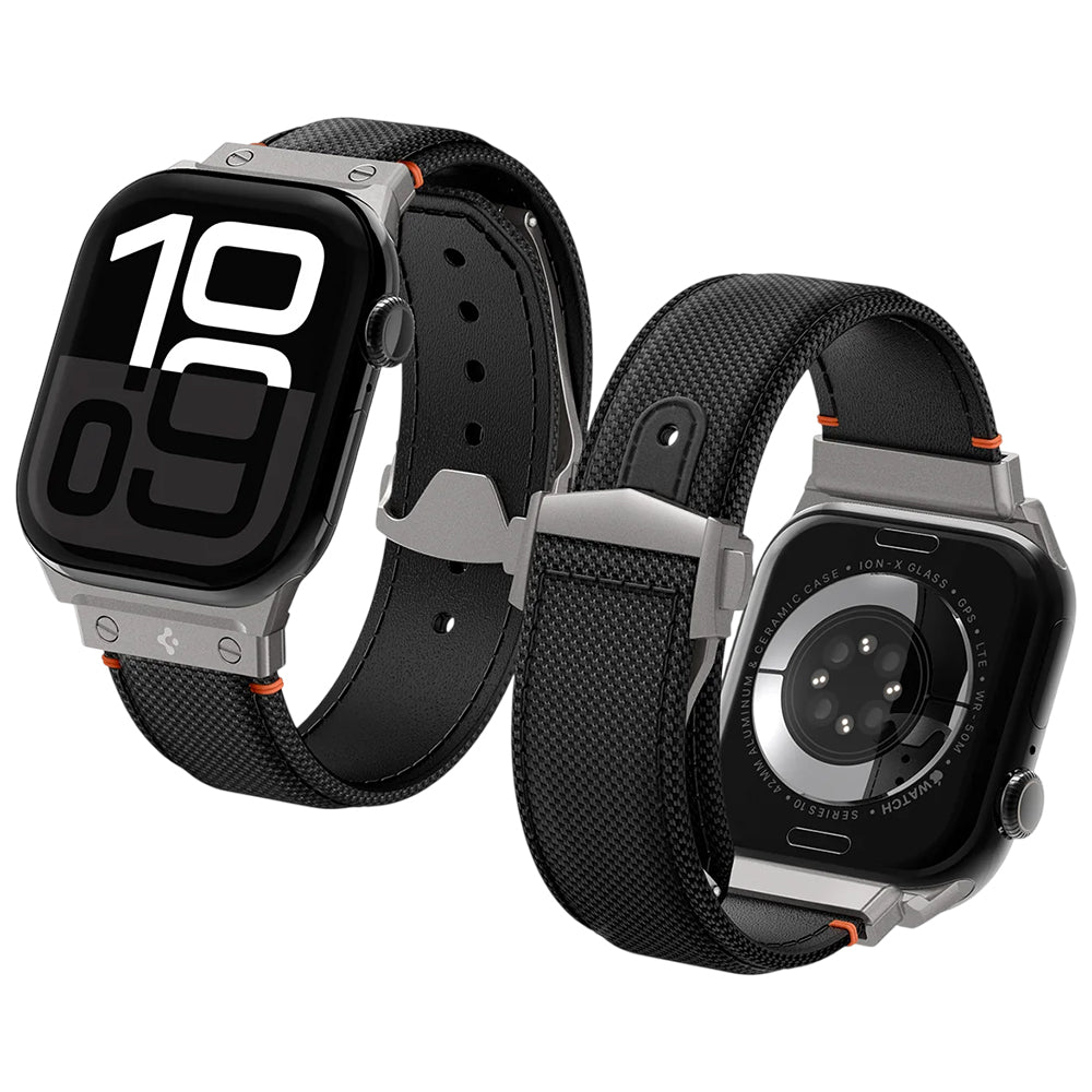Spigen Classic Fit szíj Apple Watch 49mm / 46mm / 45mm / 44mm / 42mm sorozathoz, fekete AMP09304