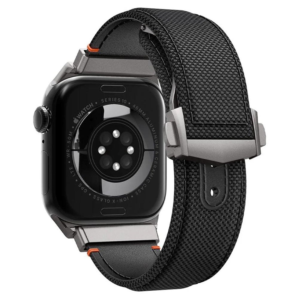 Spigen Classic Fit szíj Apple Watch 49mm / 46mm / 45mm / 44mm / 42mm sorozathoz, fekete AMP09304